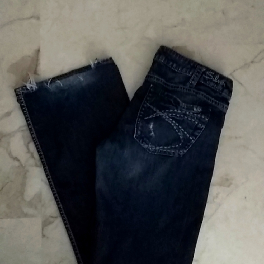 Silver Tuesday distressed jeans.